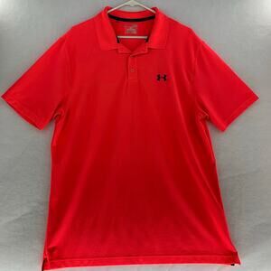 Under Armour HeatGear Men's Loose Fit Performance Golf Polo - Red - XL